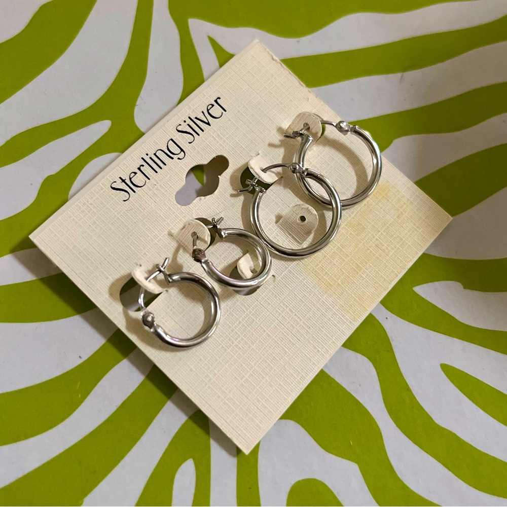 Sterling Silver Small Loop Earrings